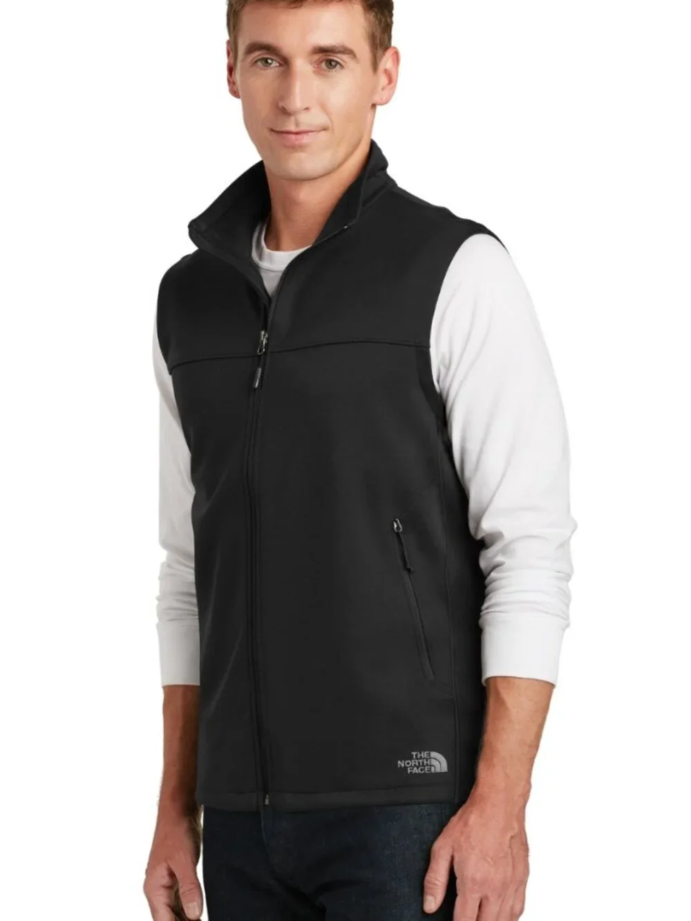 The North Face Men's Ridgewall Soft Shell Vest Black Fleece Small Zip